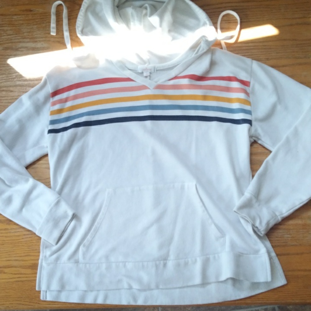 White Striped Sweatshirt